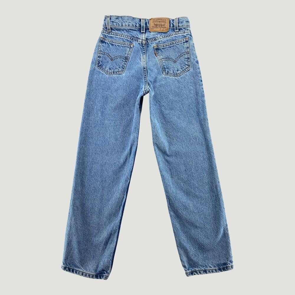 Levis 550 Youth 12 Relaxed Fit Jeans 25x26 Medium Wash Denim - Picture 2 of 10